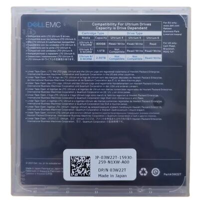 LTO6DELL 03W22T Data Cartridge Ultrium 6 Tape Cartridge 2.5TB-6.25TB Tapes