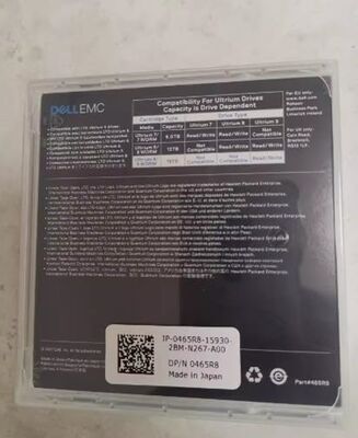 For DELL LTO 9 Ultrium 9 Data Backup Tape 0465R8 18-45TB