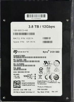 3.8TB 12Gbps SSD X357A 108-00572+A8 SP-357A Hard Drives