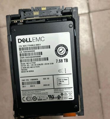 For EMC D4-2SFXL-7600 005053160 005053161 7.68TB SAS SSD