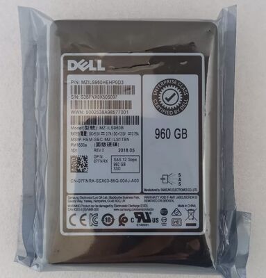 For Dell 07FNRX Samsung PM1633a 960G Enterprise Class 12Gb SAS Server Solid State Drive SSD
