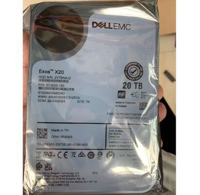 For  EMC Server Hard Drive 20TB 20T SAS 12GB 0R3G03 ST20000NM004D