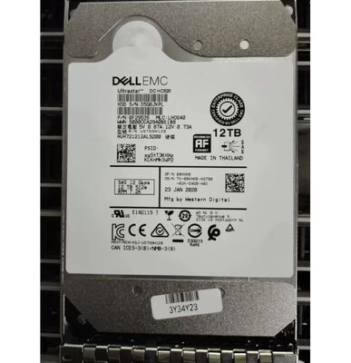 0DK7C9 0KFJ7G 09HXK6 0YMN53 MG07SCA12TEY ST12000NM0158 HUH721212AL5200 0T2YHT HUH721212ALE600 for DELL EMC 12T SAS Hard Drive