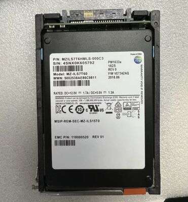 118000632 005052585 005052584 005052560 005051749 D3F-2SFXL2-3840 for EMC Unity 3/4/5/600 3.84TB SSD