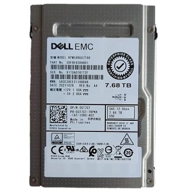 0GT7GT 7.68TB EMC SAS KPM5XRUG7T68 GT7GT R7525 R6525 R7515 SAS SSD Hard Drives
