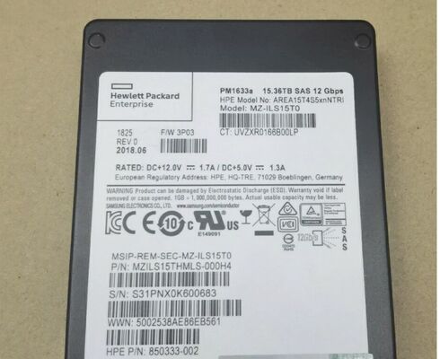 For HPE SAS 15.36T 7.68T 3.84T 1643 1643a Pm1633a SSD 850333 P15848 P02763 SSD P08736-001 P02435-001 874248-001