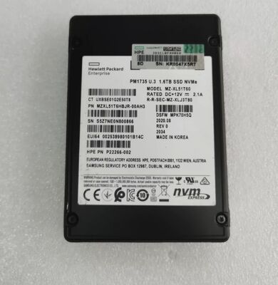For HPE U.3 800G 1.6T 3.2T 6.4T PM1735 NVME P22266-002 P16497-B21 P22266-003 P22266-004 SSD