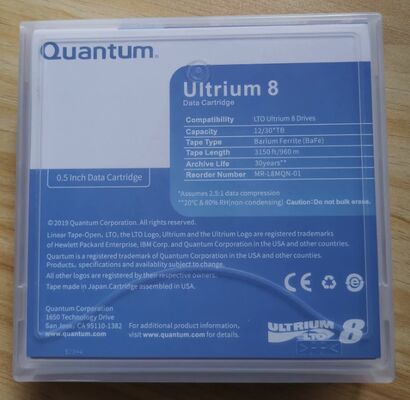 For Quantum LTO8 Ultrium8 MR-L8MQN-01 Data Cartridge Tape 12/30TB for Quantum Scalar I3, I6, I6000