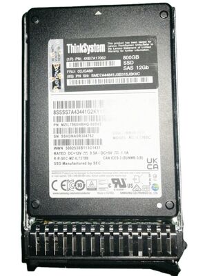 800G Hard Drive 4XB7A17062 02JG488 800G SSD SAS 12G Server SSD SR650 ThinkSystem SR650 SR550