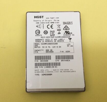 For HGST Hitachi HUSMM1680ASS200 800G SAS SSD 12Gb Solid State Server Hard Drive