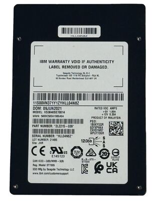 00VN371 XS3840SE70014 3.84TB SAS 12G  2.5inch SSD Hard Drive