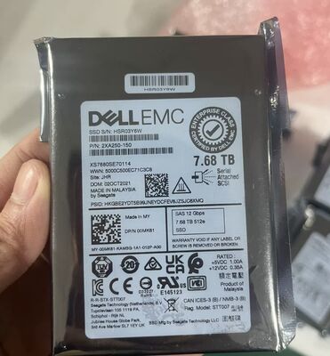 For DELL EMC 118000856 084C40 00MK61 02THYF MZILT7T6HALAAD3 PM1643A 7.68T SAS 12gb 7.68T SAS SSD
