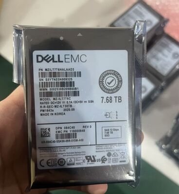 For DELL EMC 118000856 084C40 00MK61 02THYF MZILT7T6HALAAD3 PM1643A 7.68T SAS 12gb 7.68T SAS SSD